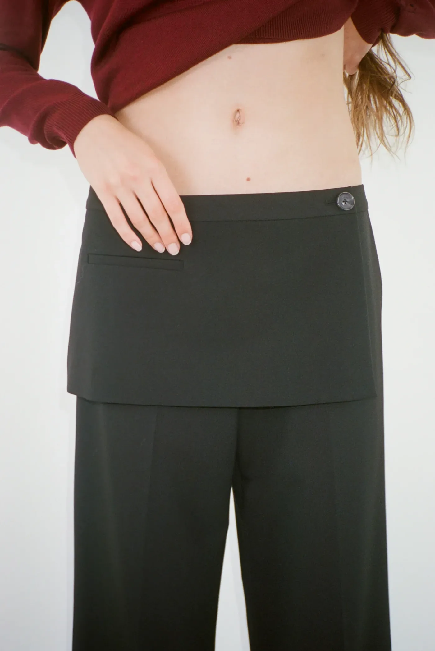 Uniform^Sandy Liang Mott Pant In Black