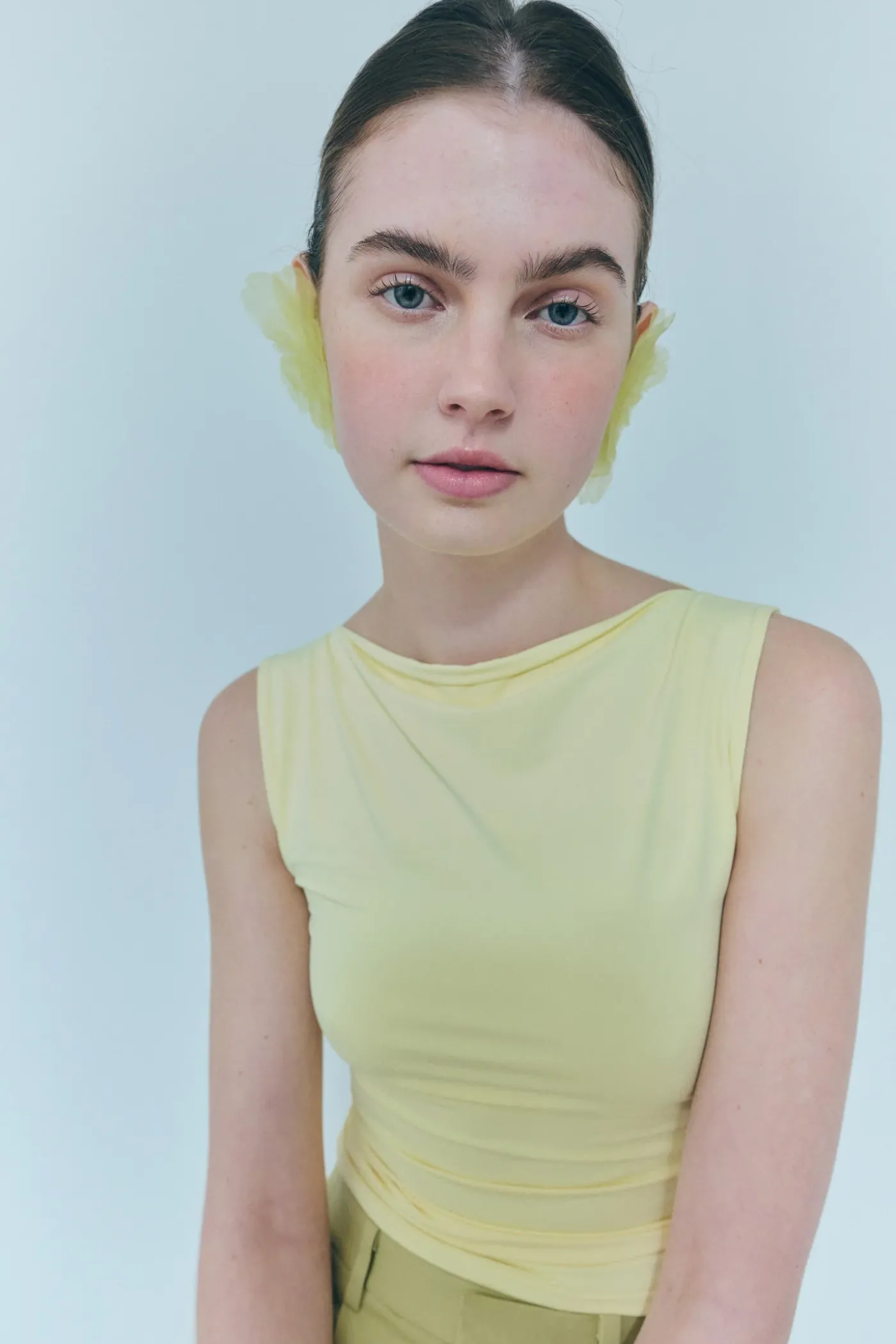 Jewelry^Sandy Liang Muff Earrings In Lemon