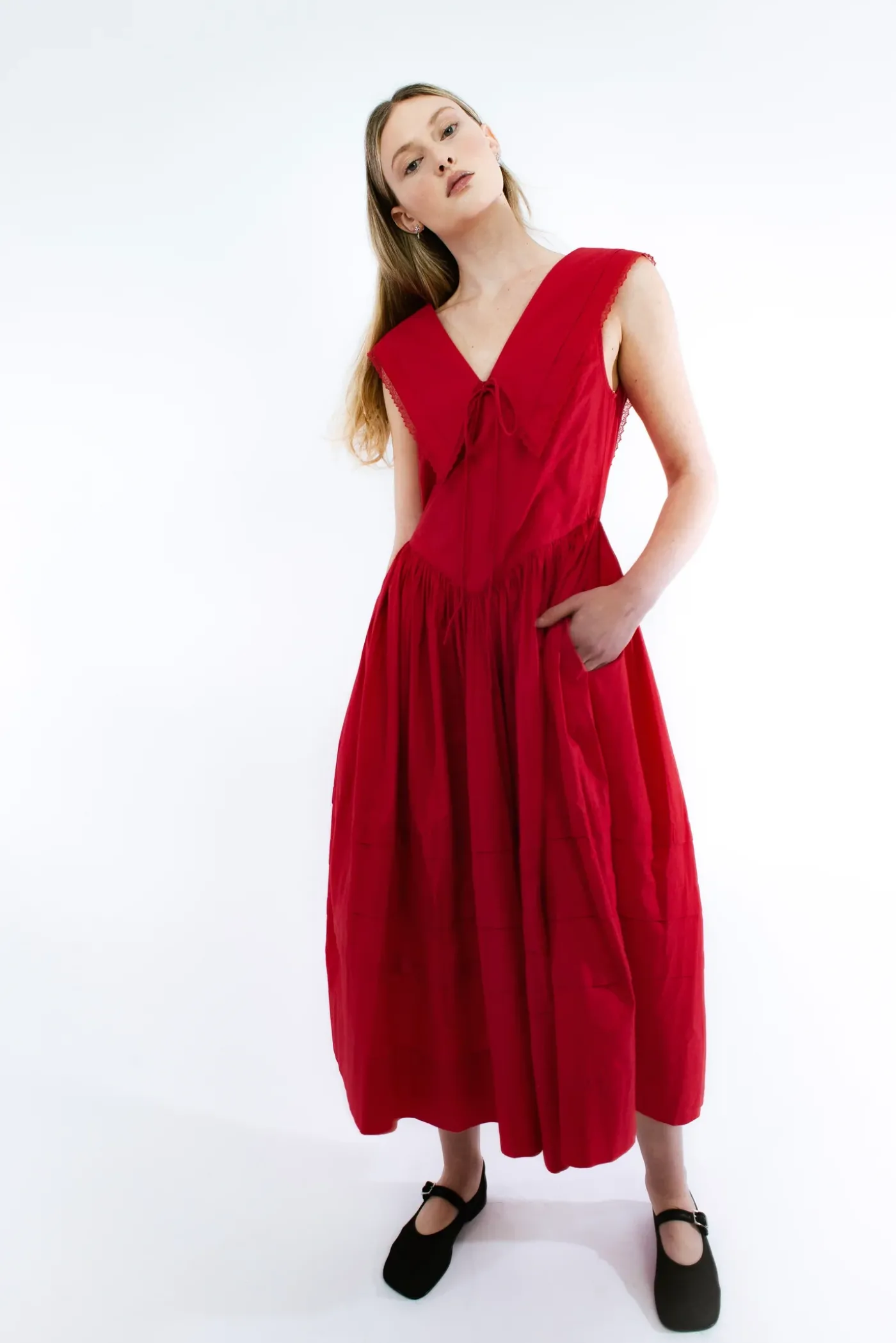 Dresses^Sandy Liang Opa Dress In Red