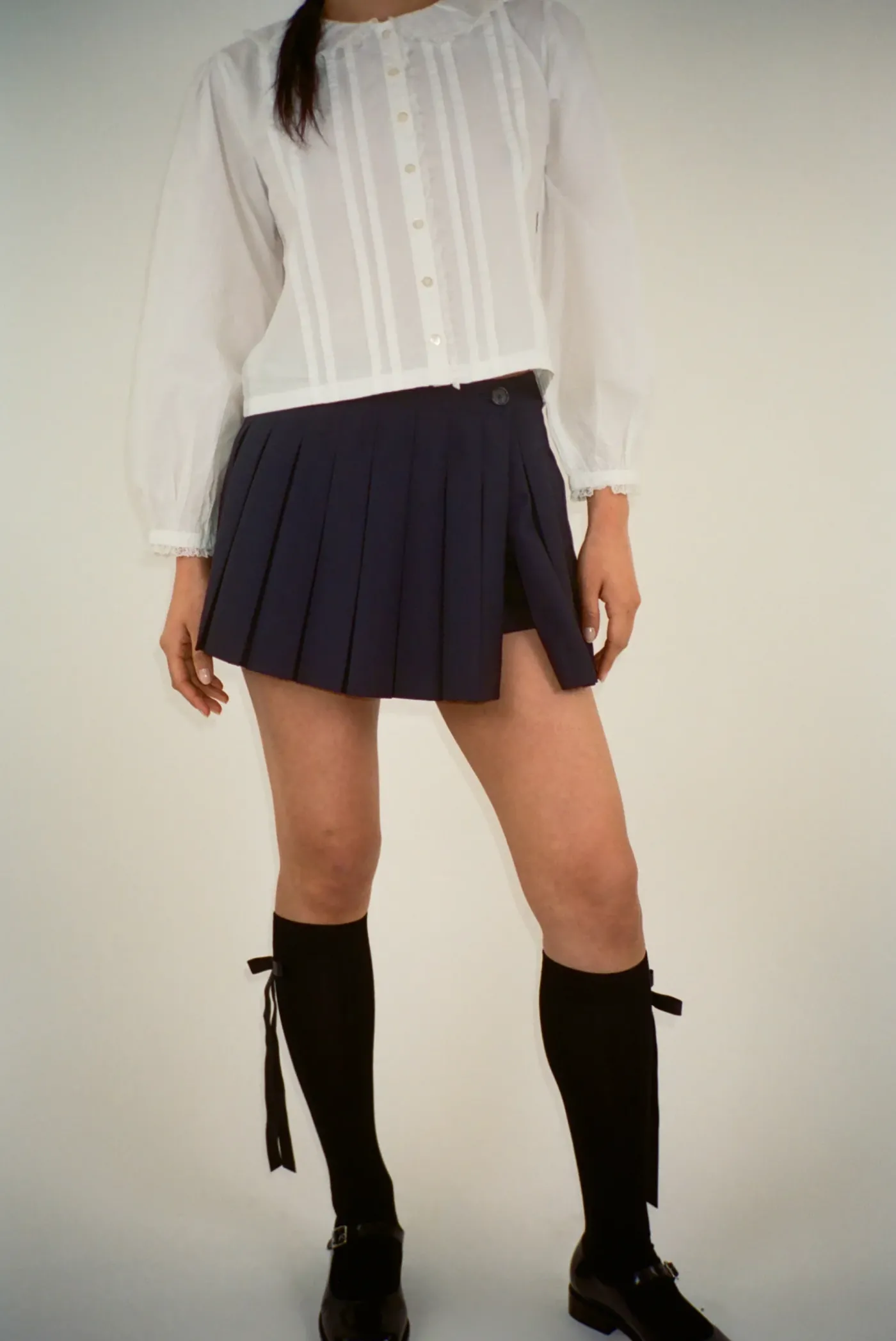 Skirts^Sandy Liang Paris Skort In Dark Navy