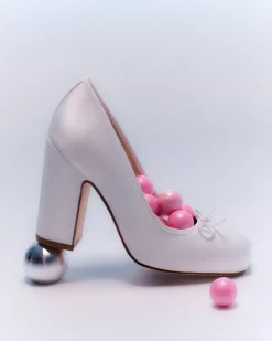 Bridal^Sandy Liang Pointe Pump 100 In Pearl Satin