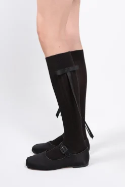 Uniform^Sandy Liang Recital Socks In Black