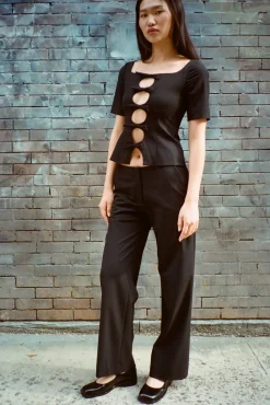 Pants^Sandy Liang Ride Pant In Black