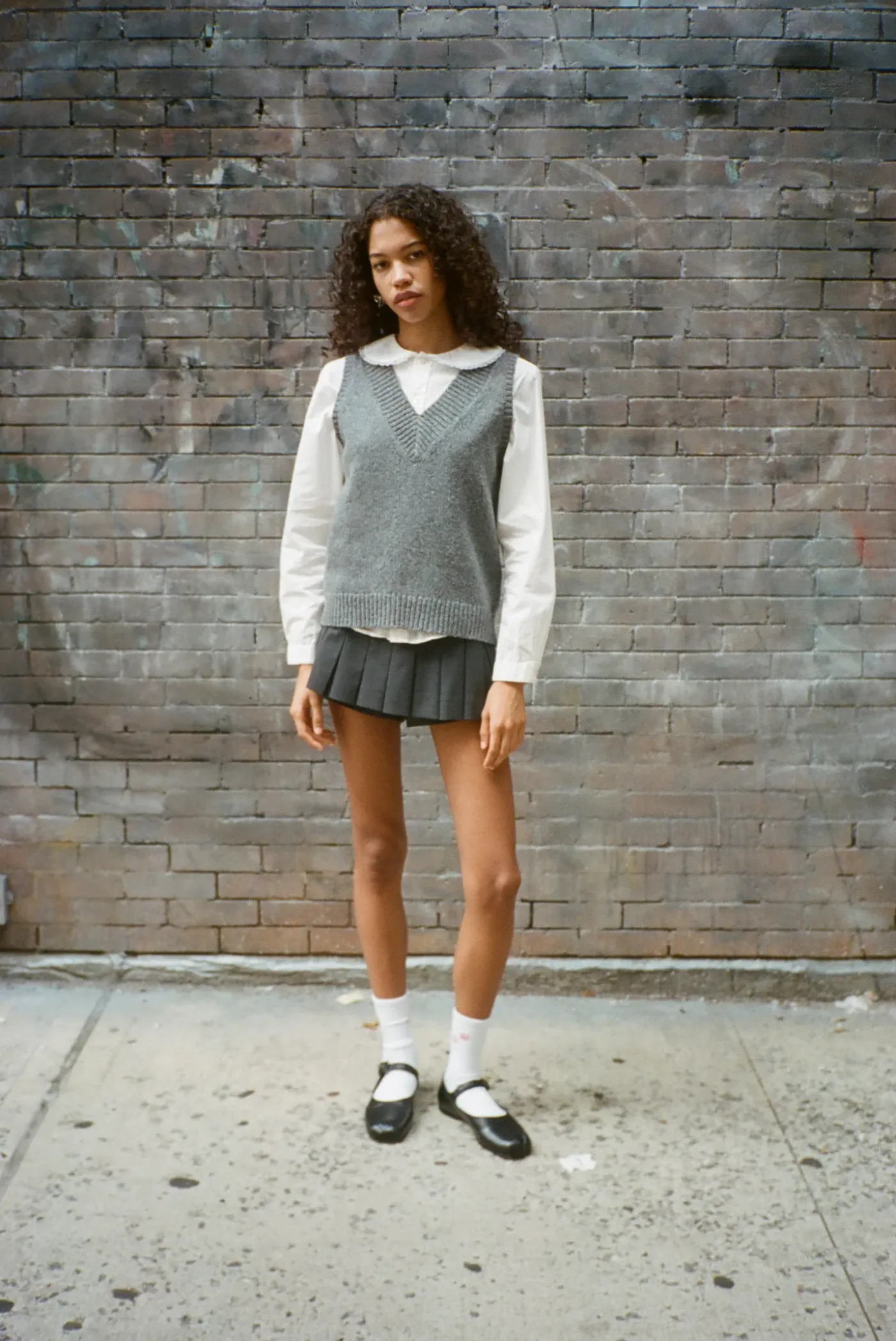 Uniform^Sandy Liang Rover Vest In Sidewalk