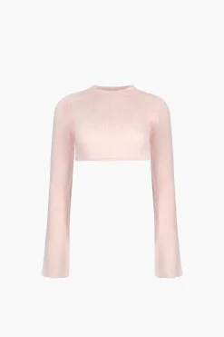 Knits^Sandy Liang Skylark Sweater In Blush