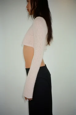 Knits^Sandy Liang Skylark Sweater In Blush