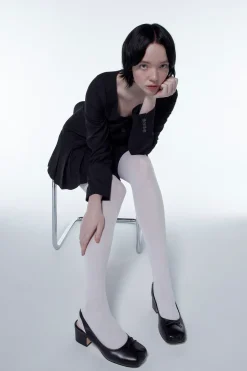 Shoes^Sandy Liang Slingback 45 In Black Nappa