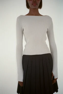 Knits^Sandy Liang Times Sweater In Grey
