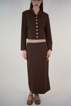Skirts^Sandy Liang Toes Skirt In Brown