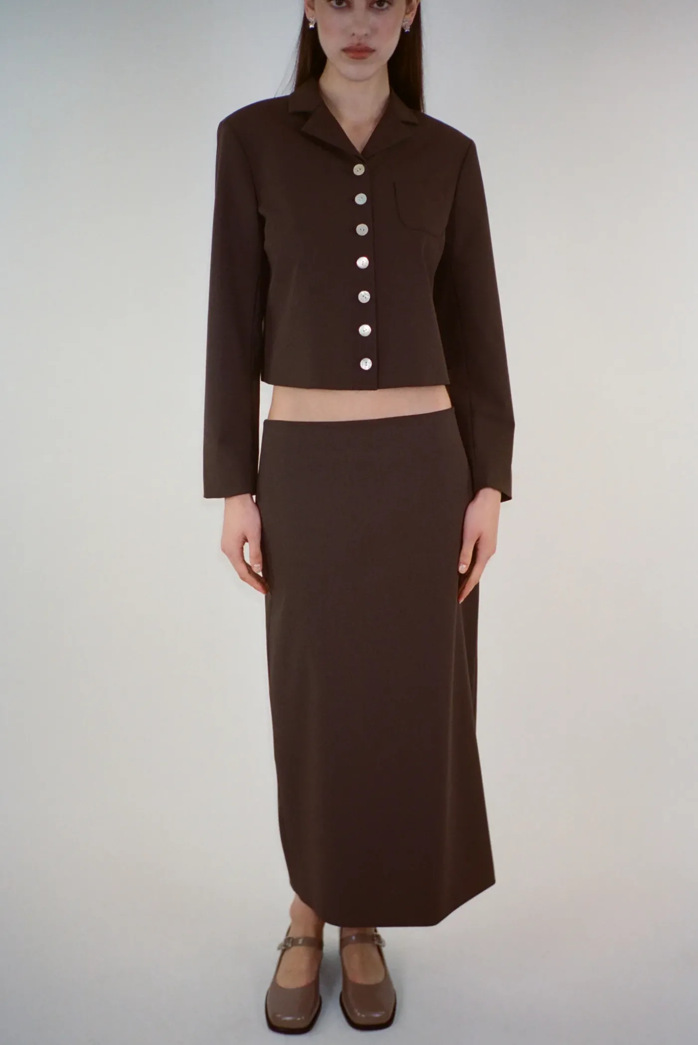 Skirts^Sandy Liang Toes Skirt In Brown
