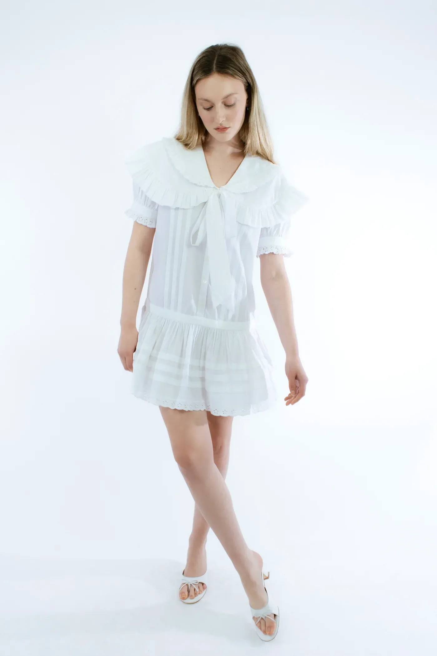 Dresses^Sandy Liang Toki Dress In White