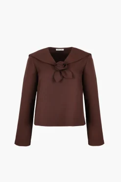 Tops^Sandy Liang Umi Top In Espresso
