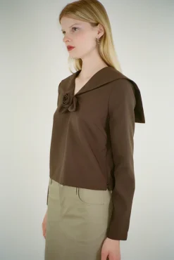 Tops^Sandy Liang Umi Top In Espresso