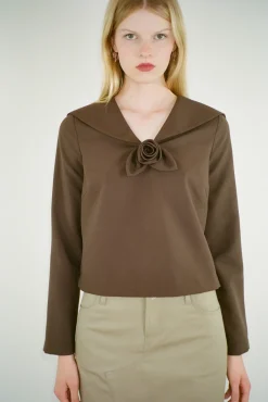 Tops^Sandy Liang Umi Top In Espresso