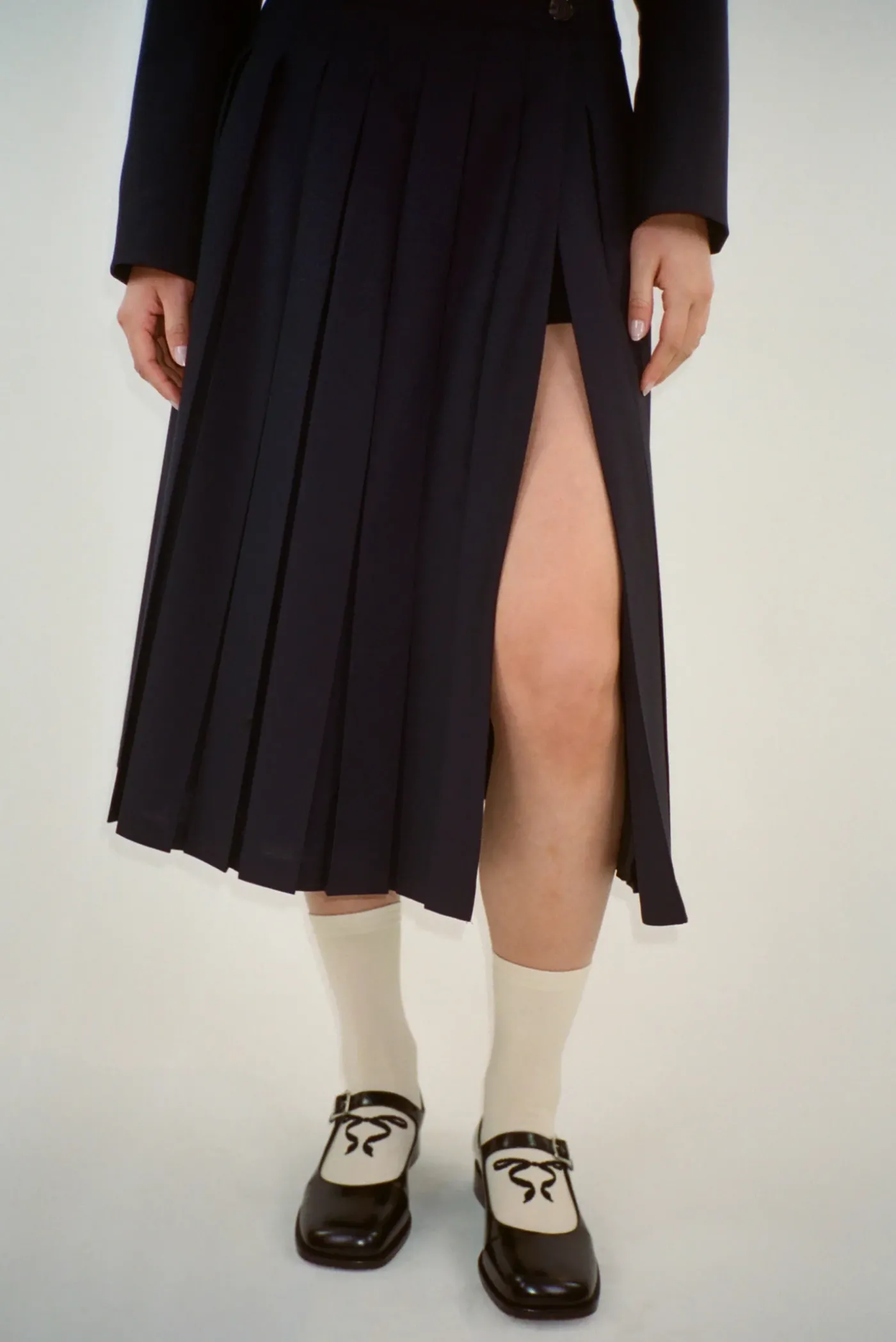 Skirts^Sandy Liang Uniform Skort In Dark Navy