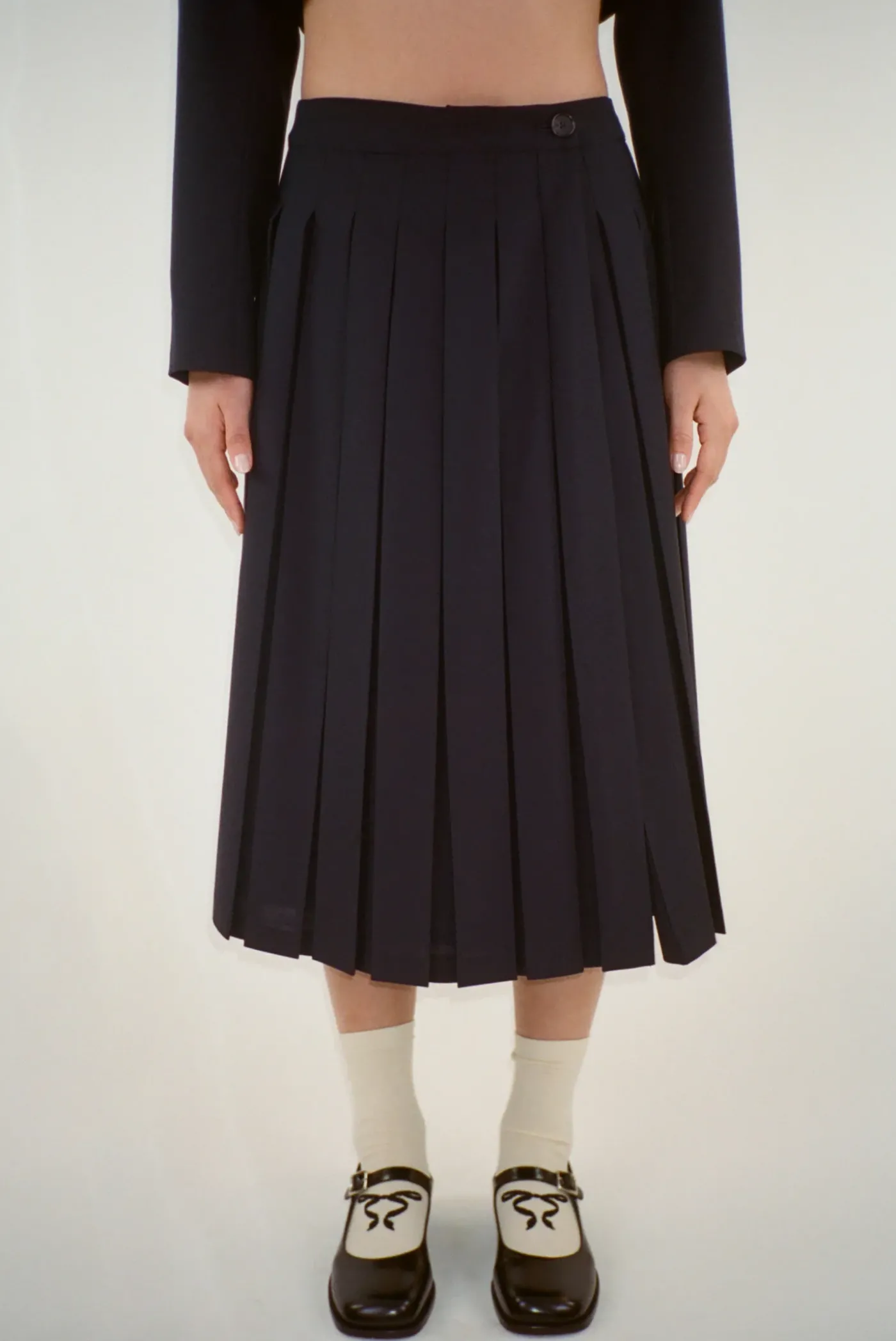 Skirts^Sandy Liang Uniform Skort In Dark Navy