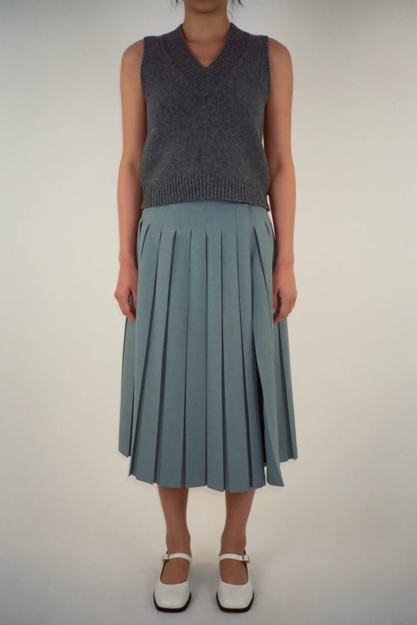 Skirts^Sandy Liang Uniform Skort In Grey