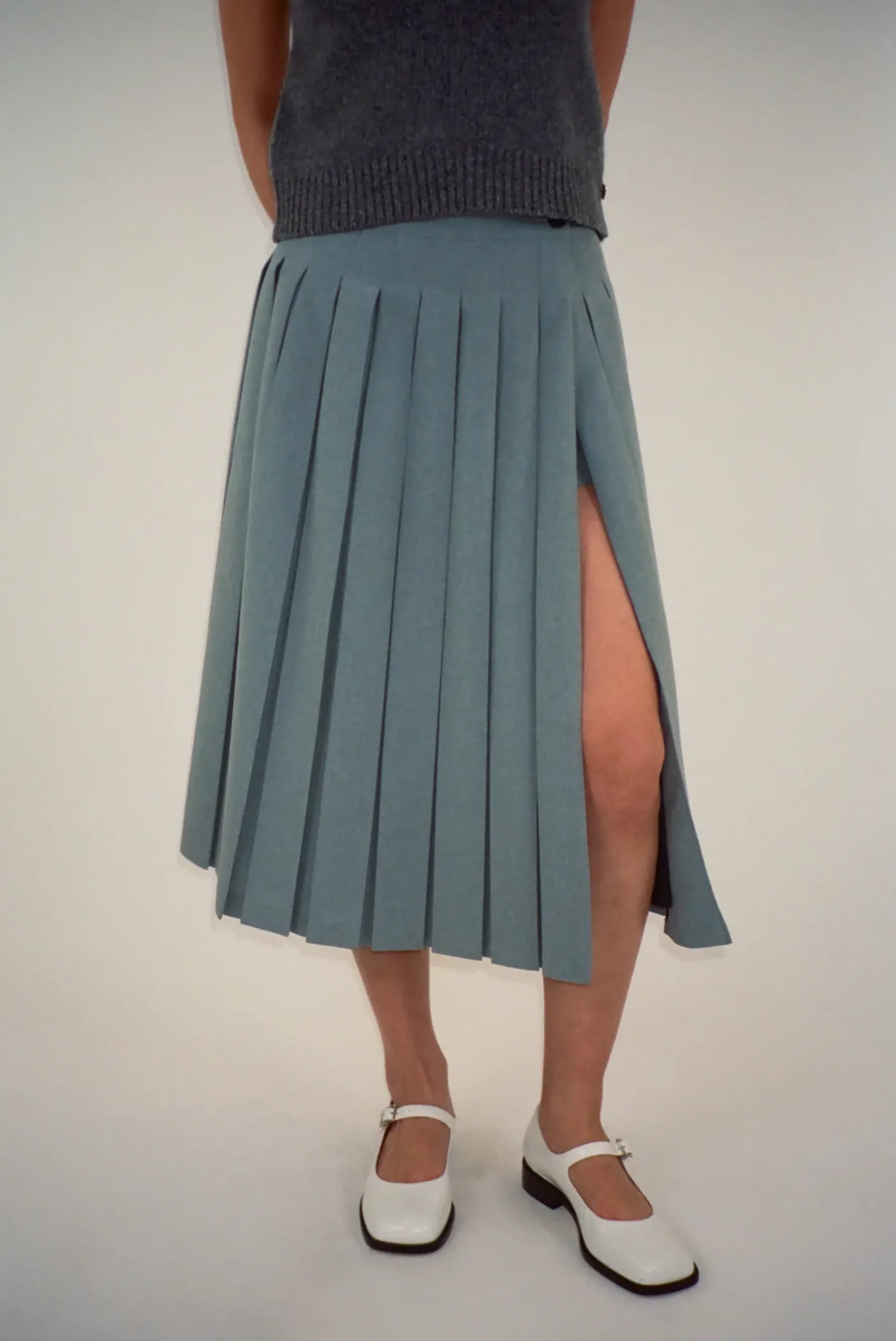 Skirts^Sandy Liang Uniform Skort In Grey